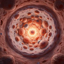 a 3 d render of the interior of a cell, octane, 8 k, highly detailed