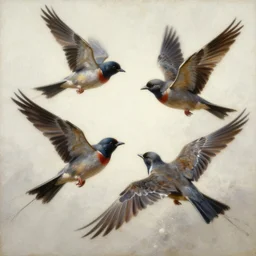 highly detailed beautiful oil painting of birds, splash, sharp focus, dramatic, dynamic, lighting, elegant, harmony, beauty, masterpiece, by roberto ferri