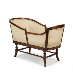 antique cradle, 8k product photo, isolated on a pure white background, centered, entire object in frame, sharp focus, soft studio lighting