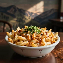 professional photo of a Canadian poutine