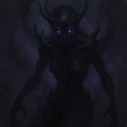 a deep shadow entity with deep purple eyes, completely dark, dark shadow, no color, with black magic powers, ultra realistic, 8 k, organic painting, trending on artstation, by huang guangjian, gil elvgren, ruan jia, randy vargas, greg rutkowski