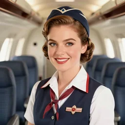 Tuesday Weld as a TWA stewardess in 1964, concept art by Gil Elvgren and Mort Kunstler