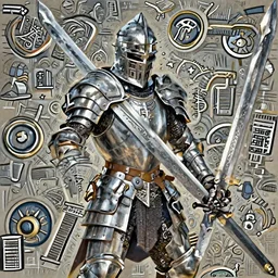 portrait epic armored war commander swinging big sword. highly detailed, digital painting, concept art, smooth, sharp focus, illustration, art by greg rutkowski