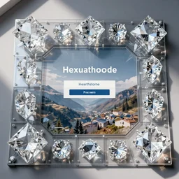 white diamond hearthstone play board, login screen board, play board artwork, transparent diamond theme coloring, glass background