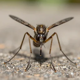 the face of a giant mosquito
