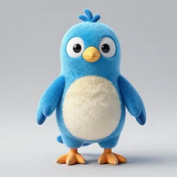 a full body blue bird kigurumi, product view, 8k, realistic