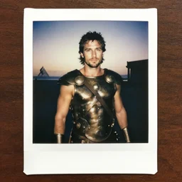 Polaroid image of Henry Cavill as Gladiator