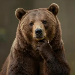 illustration of a bear contemplating life, realistic painting, classical painting, high definition, digital art, matte painting, very detailed, realistic