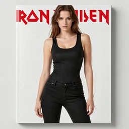 iron maiden inspired fashion. centerfold fashion magazine. 7 0's. hole body picture