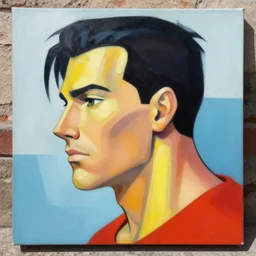 omni - man from invincible, nolan grayson, portrait painting, medium shot, asymmetrical, profile picture, organic painting, sunny day, matte painting, bold shapes, hard edges, street art, trending on artstation, by huang guangjian and gil elvgren and ross tran