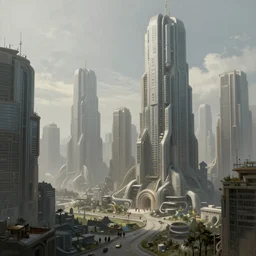 a Dystopian gothic surrealism painting of a cyberpunk megalopolis full of archologies extending into the sky