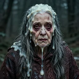 melting granny horrific photo