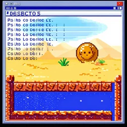 ms dos desert game