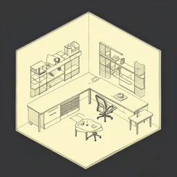 a backroom axonometrici llustration by madelon vriesendorp