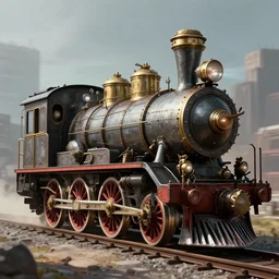 steampunk locomotive, trending on artstation
