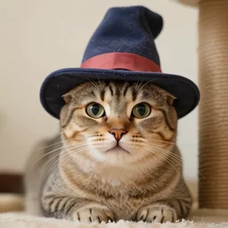 of a cat in a hat