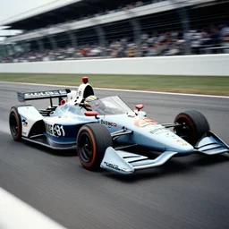 onboard driver cam, retro futuristic car race overtaking at indianapolis 5 0 0, film grain, motorsports photography