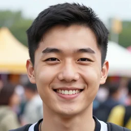 the face of a smiling person at a festival who has glimpsed the fourth dimension, intricately detailed, beautiful face, detailed eyes, award winning, 8 k