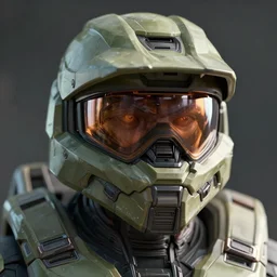 a still from halo by ash thorpe - 3 d portrait of a futuristic machine face, intricate, elegant, highly detailed, 3 d digital, cg society, artstation, octane render, sharp focus, f 2. 8 depth of field, 8 k,