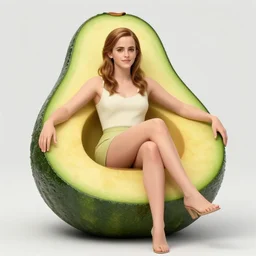 giant emma watson as an avocado chair