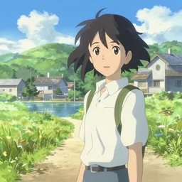 sightseeing bright day anime hellscape by makoto shinkai