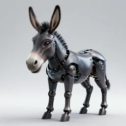 intricate hyper detailed ultra sharp portrait of an evil robotic donkey that is heroically looking into the camera, fire background, 2 d digital vector art, highly realistic, highly detailed, medium shot, low angle, dramatic lighting, picture of the year award, deep cyberpunk mechanoid, sharp focus, 4 k, ultra hd,