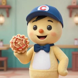 photograph of tinky winky holding a twinkie