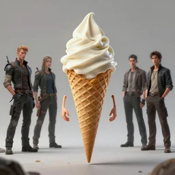 full body anthropomorphic ice cream man cone resembling rob lowe!, fantasy, sci - fi, by charlie bowater, artgerm, ilya kuvshinov, krenz cushart, ruan jia, realism, ultra detailed, 8 k resolution