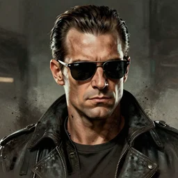 arthur fonzareli, being a great, loveable guy, wearing sunglasses, slicked back hair, sci - fi, gritty, shadowrun splash art, art by artgerm, intricately detailed, highly detailed, trending on artstation, 4 k, wallpaper - 1 0 2 4