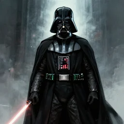 darth vader facing away from the camera concept art by Doug Chiang, cinematic,