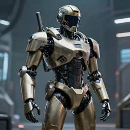 Robot soldier, futuristic, futuristic world, high detail, super-soldier, photo realistic