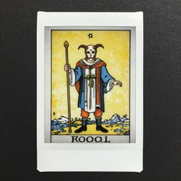 35mm polaroid shoot of the fool from tarot 80s, photography