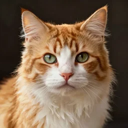 emma stone as a cat, portrait