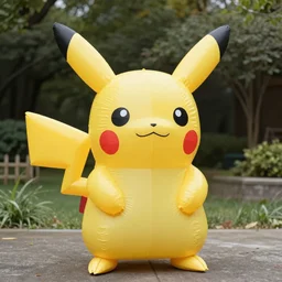 inflatable pikachu, balloon modeling, photo
