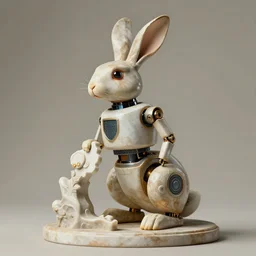rabbit robot in the style of neoclassicism
