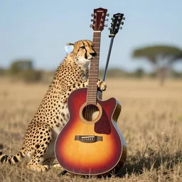 a cheetah guitar
