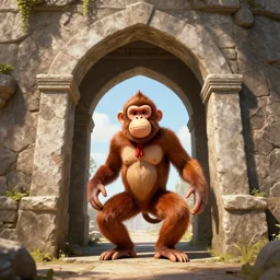 portal ta prohm, monkey king, by greg rutkowski, sunlit, highly detailed, 4 k