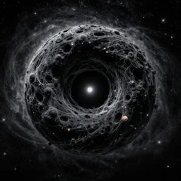 a black hole in space, digital art, trending on artstation