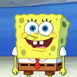 spongebob squarepants as a human close up photo
