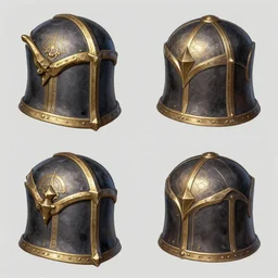 2x2 item concept art grid of legendary artifact loot headgear by artgerm and Craig Mullins, James Jean, Andrey Ryabovichev, Mark Simonetti and Peter Morbacher 16k