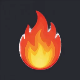 tin tin with hair on fire icon, logo, graphic design, vector