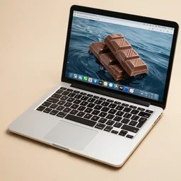 macbook made of chocolate