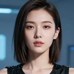 closeup portrait of a beautiful, graceful, sophisticated, fashionable cyberpunk young chinese woman, smart and adored queen of the world, medium length hair, high tech jewelry, an ultrafine hyperdetailed illustration by irakli nadar, matt wisniewski style, intricate linework, porcelain skin, unreal engine 5 highly rendered, global illumination, radiant light, detailed and intricate environment