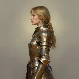 side profile painted portrait, imogen poots as a paladin, bronze armour, d & d, gloomhaven, soft luminescent glow, art nouveau, beautifully backlit, ripples, swirly vibrant color lines, fantastically gaudy, aesthetic octane render, 8 k hd resolution, by ilya kuvshinov, cushart krentz, gilleard james