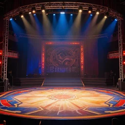 a still of empty Ken's stage in Street Fighter 2 in the movie Street Fighter, HDR, high quality, 8k, highly detailed and intricate,