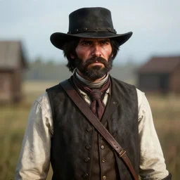 portrait of John Wilkes Booth in Red Dead Redemption 2 4K detail