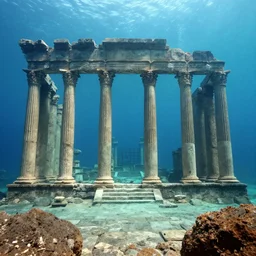 ancient city of atlantis under sea