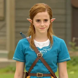Screenshot of Emma Watson in The Legend of Zelda Ocarina of Time