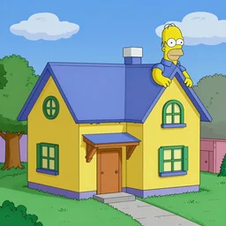 homer simpson themed house