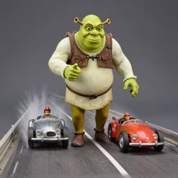 shrek by franz xaver winterhalter, by don bluth delicate. a beautiful kinetic sculpture. we are racers on an endless highway, driving at each other at high speeds, deciding whether or not to turn away at the last minute.